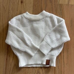 Little Bipsy White Sweater 6-12M